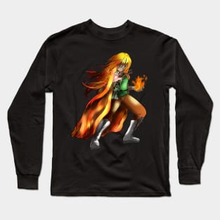 Sorcerer with a fireball Long Sleeve T-Shirt